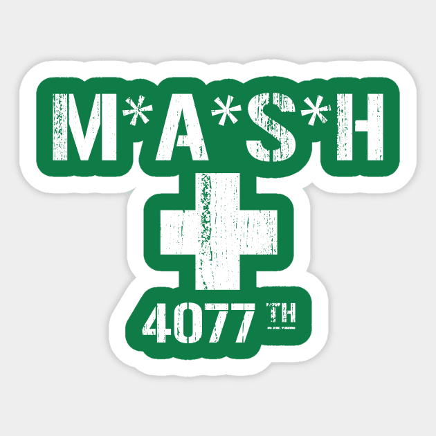 Mash white cross 4077th Sticker by anupasi